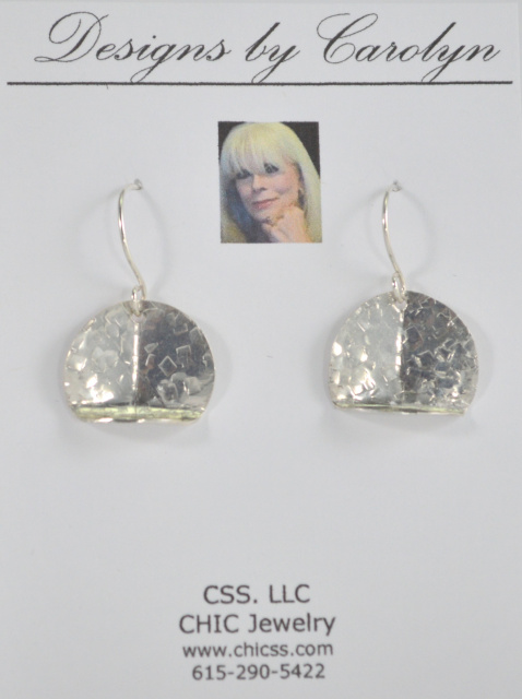 Hammered Sterling Silver Earrings CSS164E
