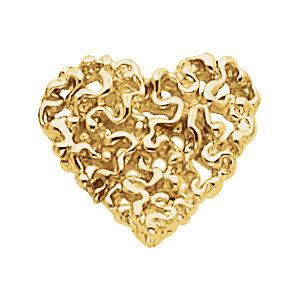 Heart Pendant in 10K, 14K Gold or Platinum 8557