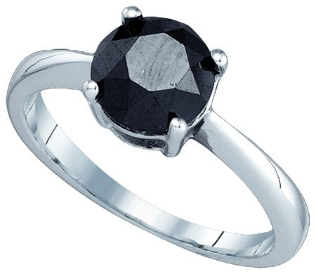 2.08 CT Black Diamond Ring  CSSRWWZ1620/W