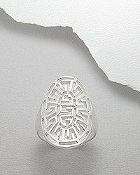 Sterling Silver Oriental Influence Ring 54-706-3246
