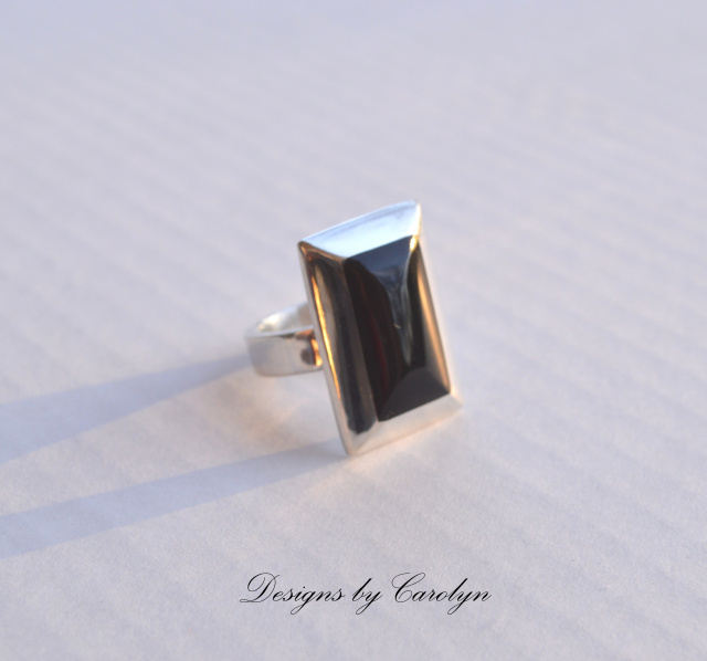Black Onyx Sterling Silver Ring CSS142R
