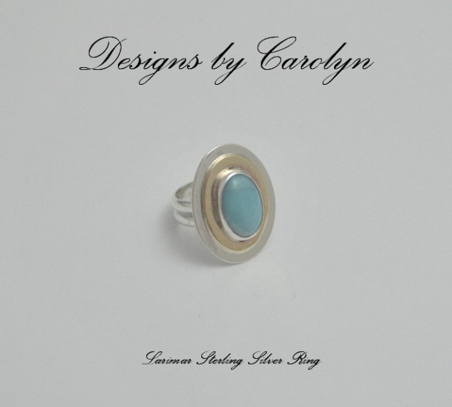 Larimar Sterling Silver Ring CSS147R