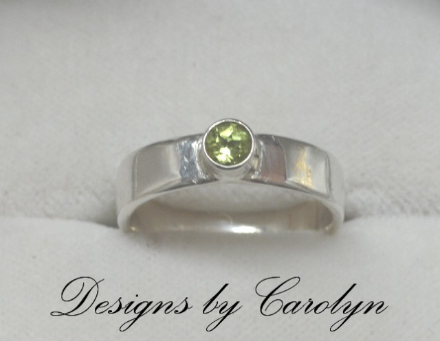 Peridot Sterling Silver Stack Ring CSS144R