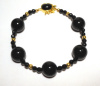 Black Onyx and Gold Vermeil Bracelet CSS115B