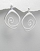 Sterling Silver Abstract Design Earrings 54-706-2884