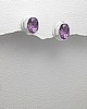 Amethyst & Sterling Silver  Earrings 88-883-71