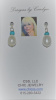 Freshwater Cultured Pearl and Sleeping Beauty Turquoise Sterling Silver Post Earrings CSS166E