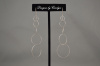 Graduated Circle Sterling Silver Dangle Earrings CSS150E