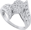 0.50 CTW Diamond Cluster Ring  CSSFH0200/W