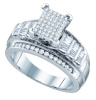 0.66 CTW Diamond Ladies Micro-Pave Sterling Silver Ring  CSSSRWW1392