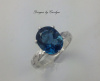 3 CT London Blue Topaz Sterling Silver Ring CSS141R