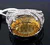 Natural Citrine & Sterling Silver Ring Y8745R.1