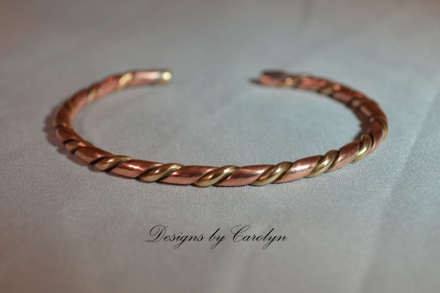 Brass and Copper Bangle Bracelet CSS148B