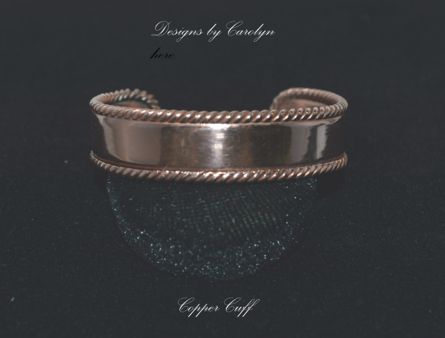 Rope Design Copper Cuff  CSS156B