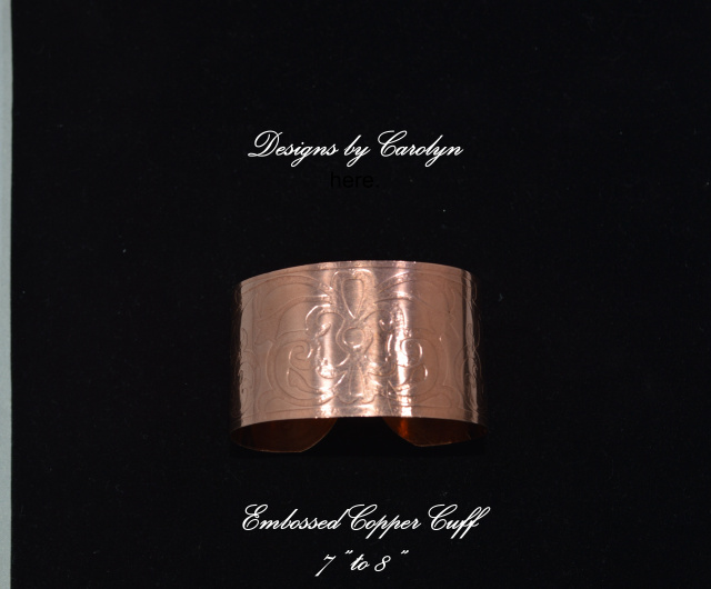 Embossed Copper Cuff CSS158B