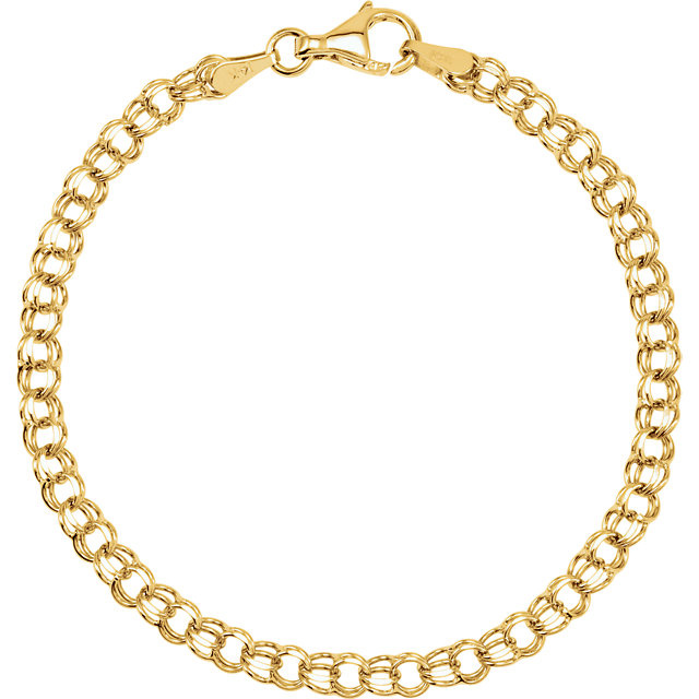 14K Solid Gold Charm Bracelet