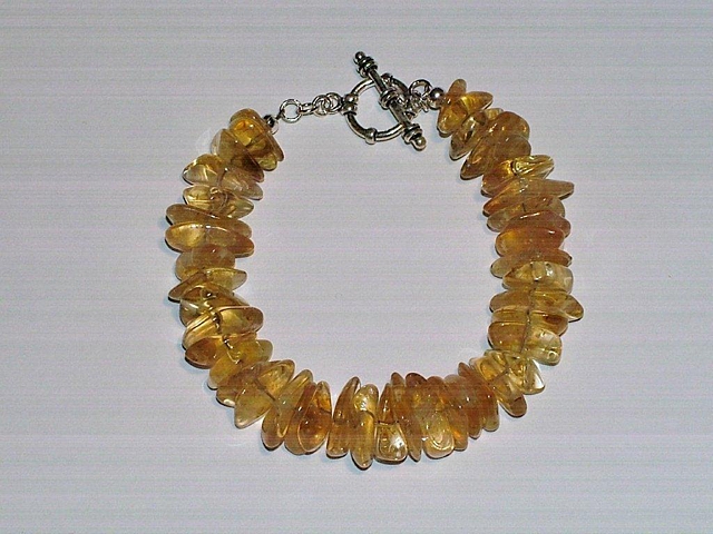 Citrine & Sterling Silver Bracelet CSS 101-8 B