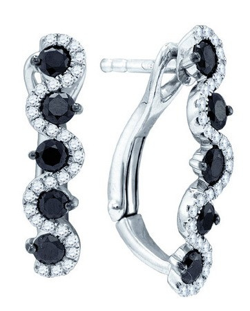 0.95 CTW Diamond Fashion Earrings CSSE3756DBK/W