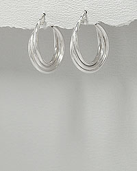 Sterling Silver Hoop Earrings 2-183-457