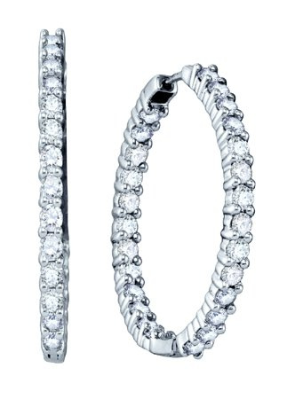 3.75 CT. Diamond Hoop Earrings CSS3706-W-14K