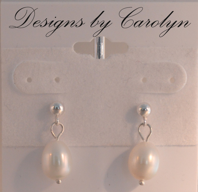 Classic White Freshwater Cultured Pearl Earrings CSS152E