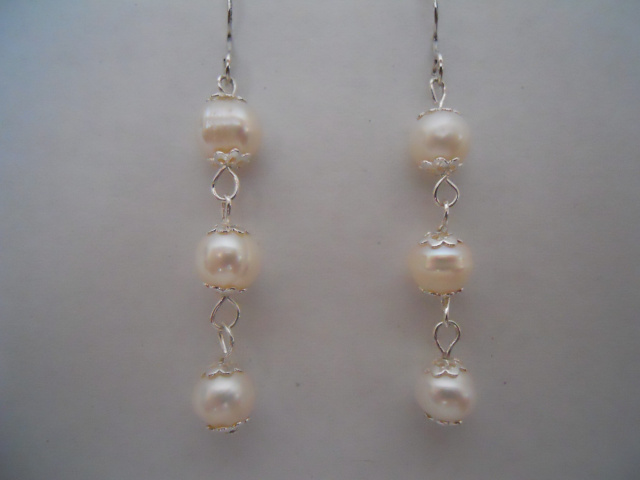 Freshwater Cultured Pearl Drop Earrings CSS123E