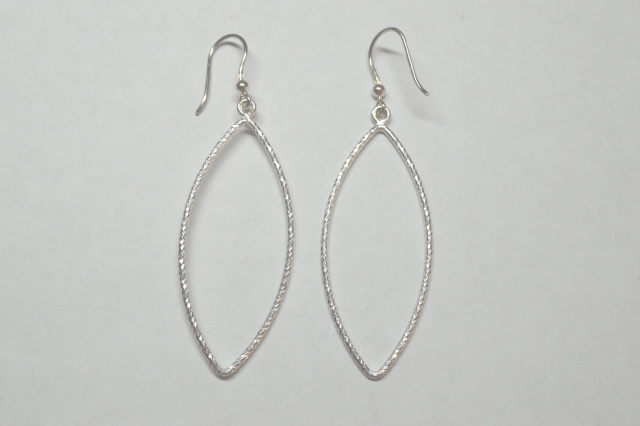 Diamond Cut Sterling Silver Dangle Earrings CSS158E