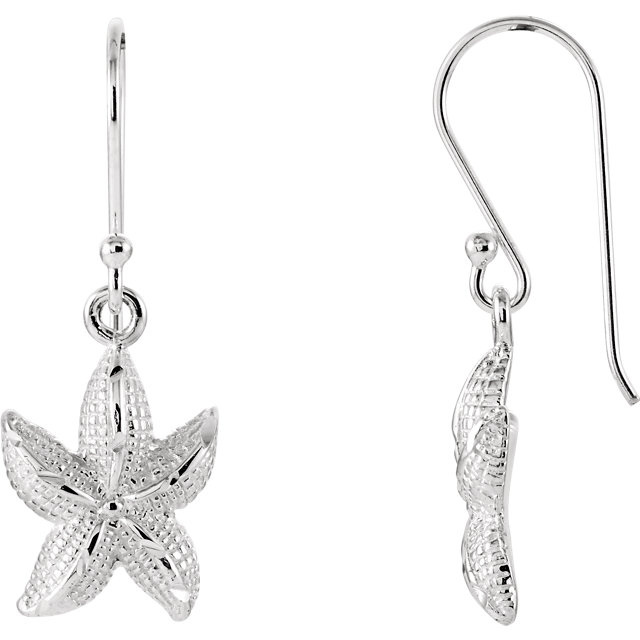 Starfish Sterling Silver Earrings 84821