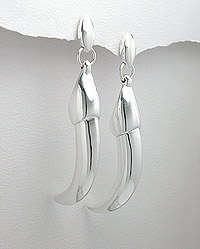 Sterling Silver Earrings Fang Design 93-923-172