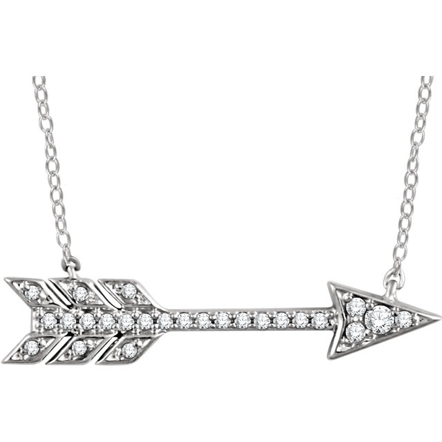 14kt 1/10 CTW Diamond Arrow Necklace 651830