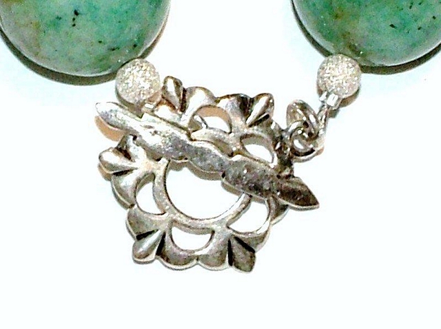 Amazonite & Stardust Sterling Silver Bead Necklace CSS 106 N