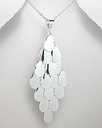 Petal Design Sterling Silver Pendant 54-706-2106