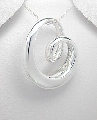 Free Form Sterling Silver Pendant 54-706-3057