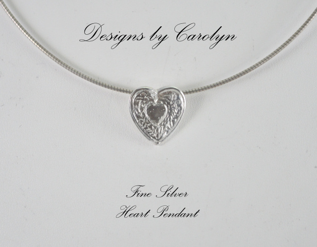 Fine Silver Heart Pendant CSS148P