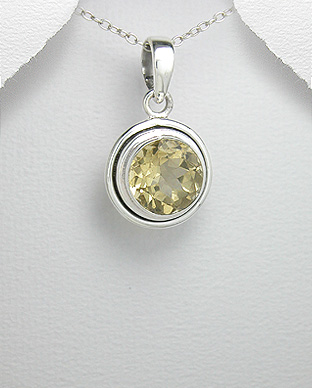 Smoky Quartz & Sterling Silver Pendant 88-883-369