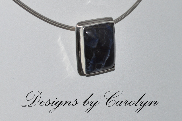Sodalite Sterling Silver Pendant CSS142P
