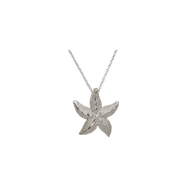 Starfish Sterling Silver Pendant 84819