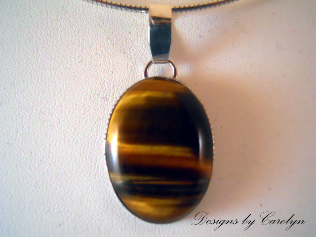 Tiger's Eye Sterling Silver Pendant CSS288P