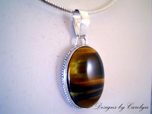 Tiger's Eye Sterling Silver Pendant CSS288P