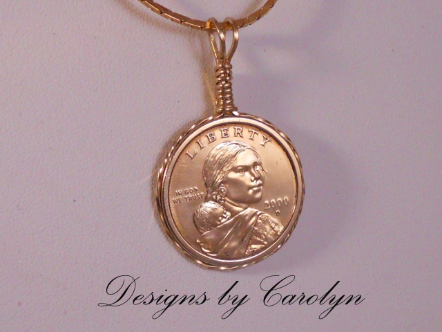 Sacagawea US Brass Clad Coin Pendant CSS134P