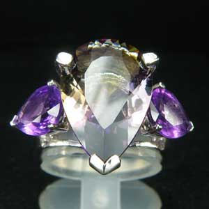 5.77 CT. Ametrine & Amethyst Sterling Silver Ring CSS0842