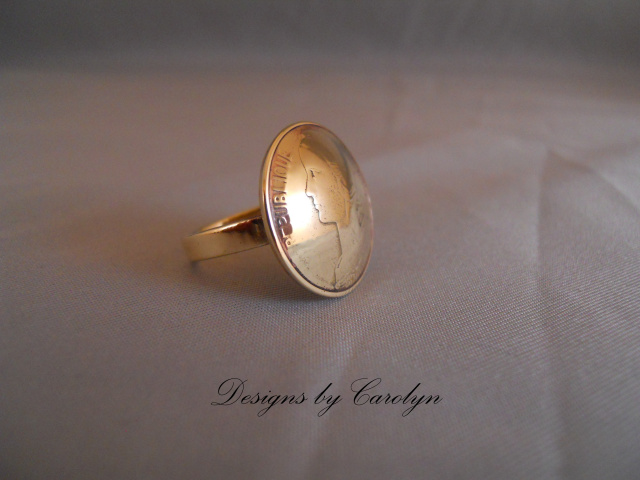 Small Brass Coin Ring CSS126R
