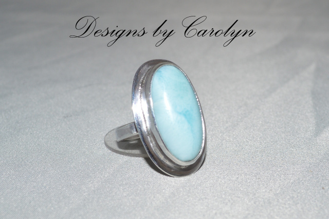 Larimar & Sterling Silver Ring  CSS136R