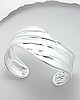 Sterling Silver Matt Finish & Polished Cuff  54-706-3756