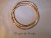 Brass Interlocking Triple Bangle Bracelet CSS140B