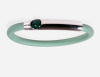 Sterling Silver, Green Agate & Green Rubber Bracelet CSSCD1908B-G