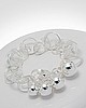 Elegant Ball & Circle Design Sterling Silver Bracelet 54-706-3104