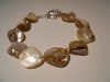 Single Strand Natural Shell & Sterling Silver Bracelet CSS105SSB