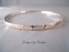 Sterling Silver Pattern Bangle Bracelet  CSS131B