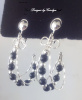 Black Onyx Sterling Silver Clip On Earrings CSS160E